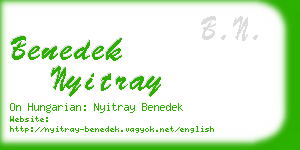 benedek nyitray business card